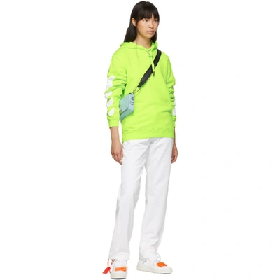 Shop Off-white Yellow Diag Hoodie