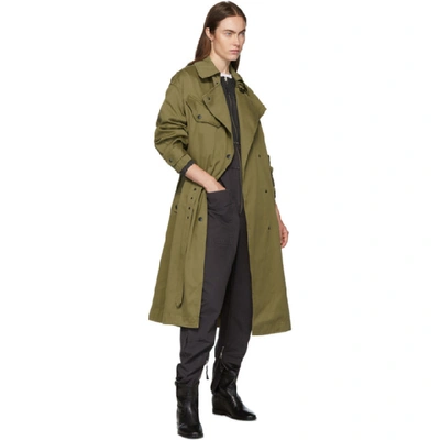 Shop Isabel Marant Étoile Isabel Marant Etoile Khaki Gabao Trench Coat In 67ki Khaki