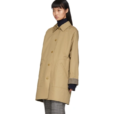 Shop Apc A.p.c. Beige India Coat