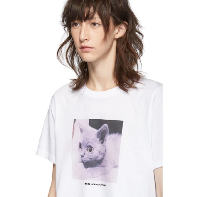 Shop Stella Mccartney White Kitten T-shirt In 9000 White