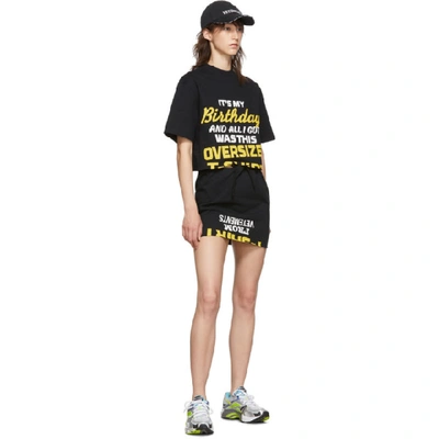 Shop Vetements Black 'happy Birthday' T-shirt Dress Set