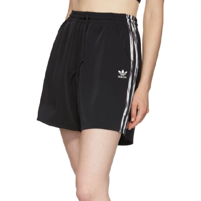 Shop Adidas Originals By Danielle Cathari Black Satin Shorts In 095a Black