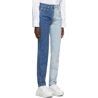 Shop Pushbutton Blue Coloration-leg Jeans