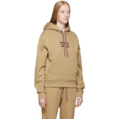 Shop Burberry Beige Poulter Hoodie In Archive Bei