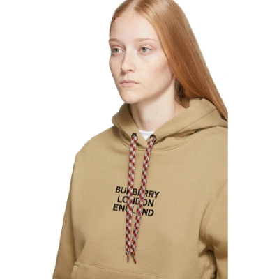 Shop Burberry Beige Poulter Hoodie In Archive Bei