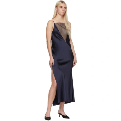 Shop Marina Moscone Navy Gia Slip Dress