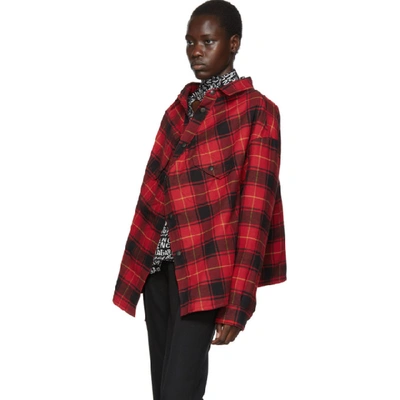 Shop Balenciaga Red Canadian Swing Jacket In 6167 Red/bl