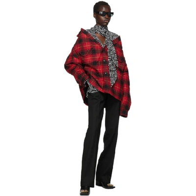 Shop Balenciaga Red Canadian Swing Jacket In 6167 Red/bl