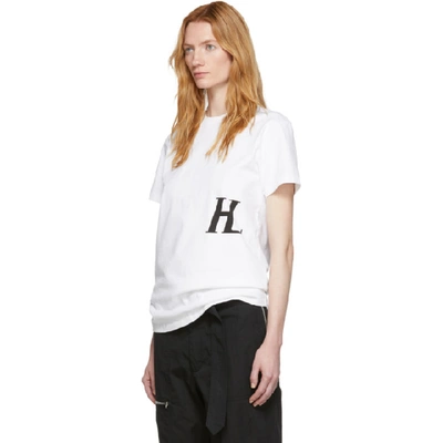 Shop Helmut Lang White Masc Little T-shirt In Chalkwhite
