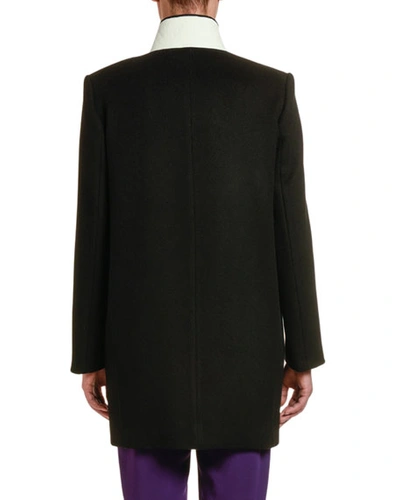 Shop Stella Mccartney Double-face Wool Coat In Black