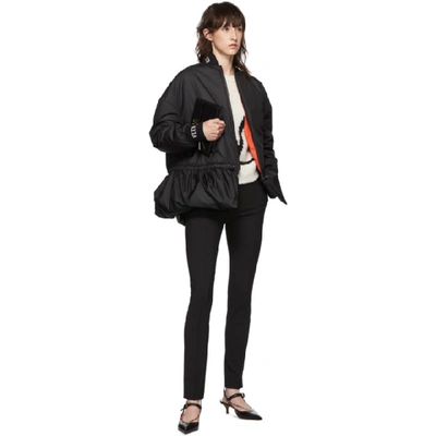 Shop Valentino Black Vltn Caban Jacket In 0no Black