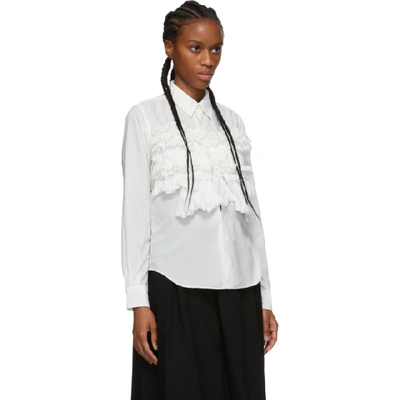 Shop Comme Des Garçons Comme Des Garçons Comme Des Garcons Comme Des Garcons White Ruffled Shirt In 2 White