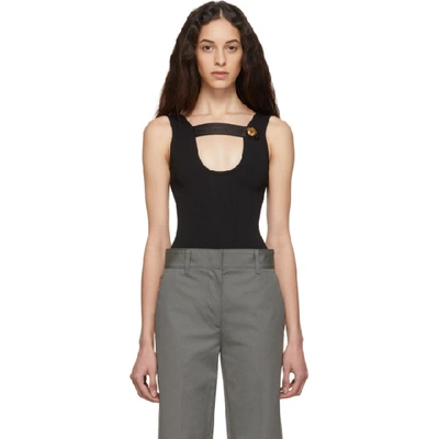 Shop Prada Black Button Bodysuit