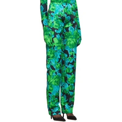 Shop Richard Quinn Green Floral Trousers