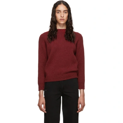 Shop Apc A.p.c. Red Wool Wicklow Sweater In Dark Red