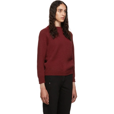 Shop Apc A.p.c. Red Wool Wicklow Sweater In Dark Red
