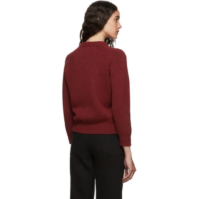 Shop A.p.c. Red Wool Wicklow Sweater In Dark Red