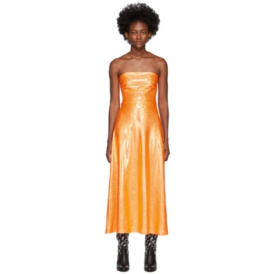 Shop Saks Potts Orange Shimmer Jepska Dress