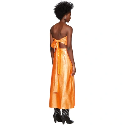 Shop Saks Potts Orange Shimmer Jepska Dress