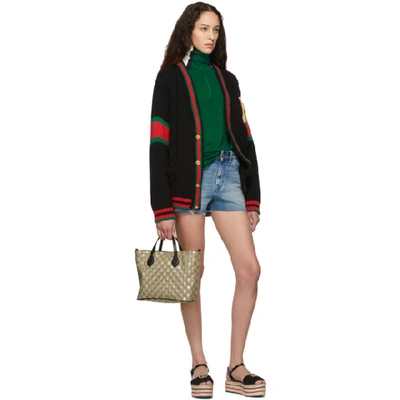 GUCCI 黑色大廓形棒球开衫