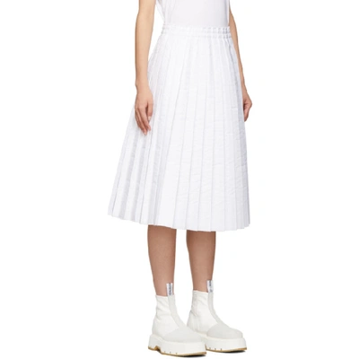 Shop Mm6 Maison Margiela White Padded Pleated Skirt In 100 White
