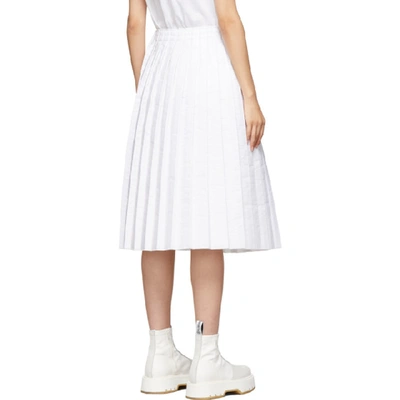 Shop Mm6 Maison Margiela White Padded Pleated Skirt In 100 White