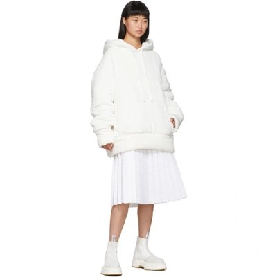 Shop Mm6 Maison Margiela White Padded Pleated Skirt In 100 White