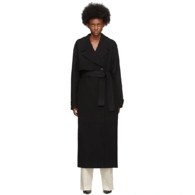 Shop Jacquemus Black Le Manteau Sabe Coat