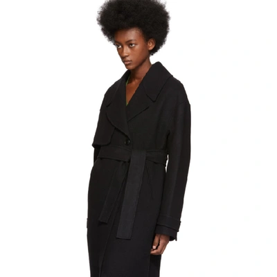 Shop Jacquemus Black Le Manteau Sabe Coat