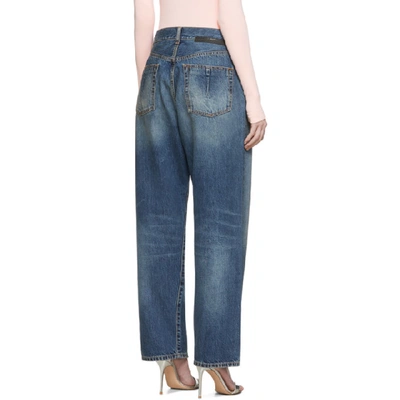 Shop Ben Taverniti Unravel Project Unravel Blue Vintage Chaos Jeans In Blue Wash