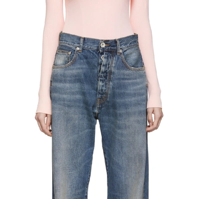 Shop Ben Taverniti Unravel Project Unravel Blue Vintage Chaos Jeans In Blue Wash