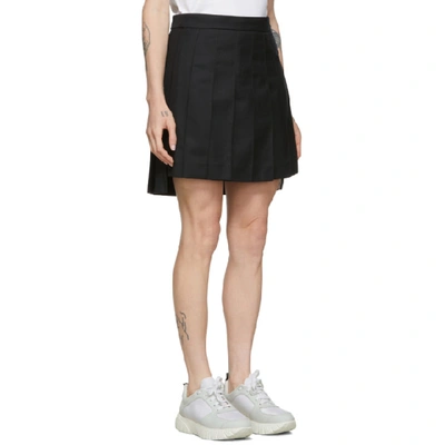 Shop Thom Browne Black Low-rise Miniskirt In 001 Black