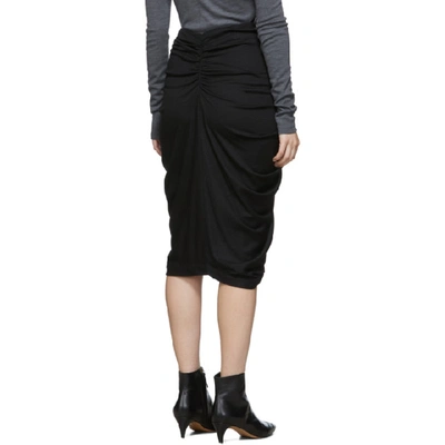 Shop Isabel Marant Black Wool Datisca Skirt In 01bk Black