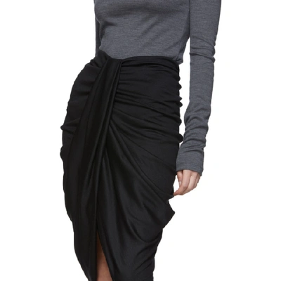 Shop Isabel Marant Black Wool Datisca Skirt In 01bk Black