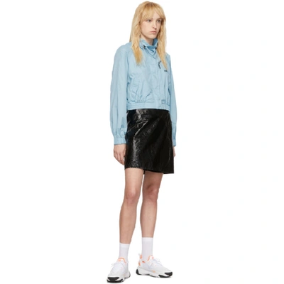 Shop Opening Ceremony Blue Cropped Baby Wind Jacket In 4504 Slateb