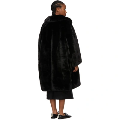 Shop Comme Des Garçons Comme Des Garçons Comme Des Garcons Comme Des Garcons Black Faux-fur Coat In 1 Black
