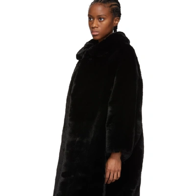 Shop Comme Des Garçons Comme Des Garçons Comme Des Garcons Comme Des Garcons Black Faux-fur Coat In 1 Black