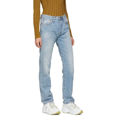 Shop Acne Studios Blue Blå Konst 1997 Trash Jeans In Light Blue