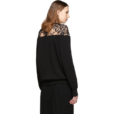 Shop Givenchy Black Lace-trimmed Sweater In 001 Black