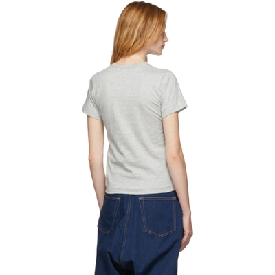 Comme Des Garçons Play Comme Des Garcons Play Grey Outline Heart T-shirt In 1 Grey