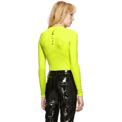 Shop Ben Taverniti Unravel Project Unravel Yellow Seamless Bodysuit In Lime