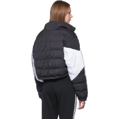 Adidas Originals Cropped Puffer Jacket In Black/white | ModeSens