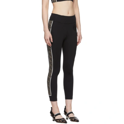 Shop Fendi Black Forever  Stamp Leggings In F13iy Black