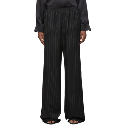 Shop Balenciaga Black Fluid Tailored Trousers In 1000 Blk