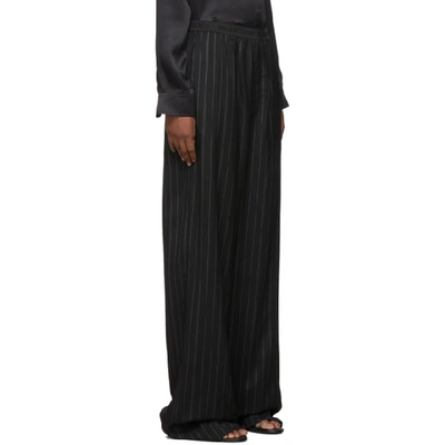 Shop Balenciaga Black Fluid Tailored Trousers In 1000 Blk