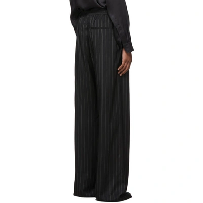Shop Balenciaga Black Fluid Tailored Trousers In 1000 Blk