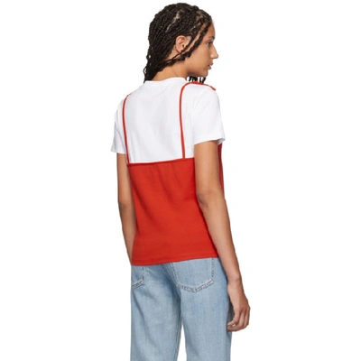 Shop Kenzo Red Mini Camisole T-shirt In 21-medium