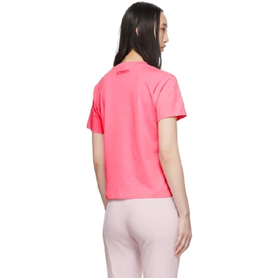 Shop Vetements Pink Vacation Cropped T-shirt