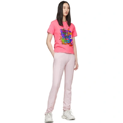 Shop Vetements Pink Vacation Cropped T-shirt