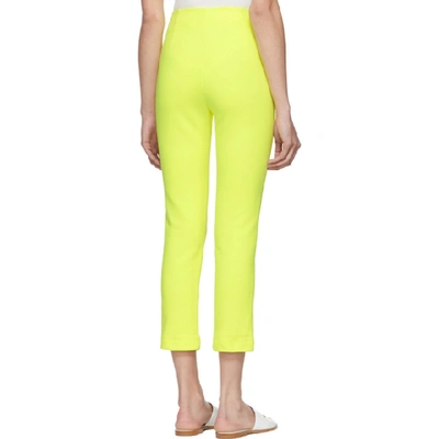 Shop A_plan_application A-plan-application Yellow Cigarette Lounge Pants In Neon Yellow